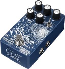 ALABS Pedais de reverberação CETUS para guitarra elétrica, pedal de reverberação com 9 efeitos de reverberação, secagem analógica, função de congelamento, modulação ajustável, controle de