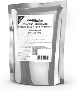 Ácido Hialurônico Com Colágeno Tipo 2 Tipo 1 E Vitamina C Em Pó Refil 330 G Bodyactive