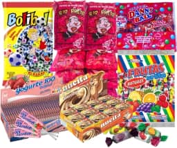 Kit Doces 40 Sacolinhas Surpresa Guloseimas Pipoca doce Nucita Pirulito Bolinha de Chocolate Bala Mole Chiclete Festa Infantil
