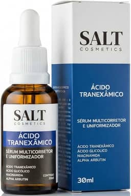 Sérum Clareador Multicorretor com Ácido Tranexâmico 6%, Ácido Glicólico 10%, Niacinamida 5% e Alpha Arbutin – Reduz Manchas e Melasma 30 ml – Salt Cosmetics