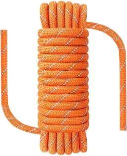 NorthPada 10 mm x 5 metros, corda de escalada de nylon estático para uso ao ar livre, para prática de nós, arborista, barco âncora marítima, emergência de rapel, laranja oscilante