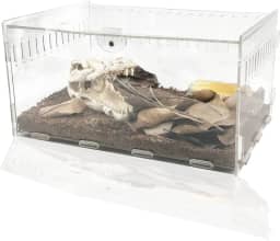 Gaiola Magnética de Acrílico para Répteis, Terrário Transparente 360°, Adequado para Aranhas, Lagartos, Caranguejos Eremitas, Cobras, Insetos