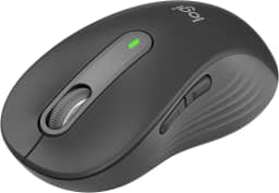 Mouse Sem Fio Logitech Signature M650 L com Design de Tamanho Padrão, Clique Silencioso, Botões Laterais Personalizáveis, Conexão USB e Bluetooth - Grafite