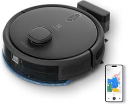 Aspirador de po robo Electrolux conectado automatico varre aspira passa pano ERB60 bivolt preto sensor antiqueda