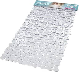 Atlas - Tapete para Banheiro com Sistema Antiderrapante de Fixação por Ventosa, Tamanho 70x38cm ,Cor Cristal