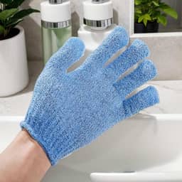 1 peça de luvas esfoliantes, esponjas de banho, luvas de banho de textura dupla para esfoliação corporal de chuveiro, limpeza profunda remove a pele morta para mulheres e homens