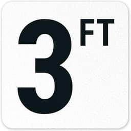 Marcador de profundidade de piscina adesivo de vinil de 15,2 x 15,2 cm, marcador de piscina antiderrapante, feito nos EUA por Sigo Signs