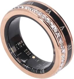 Anel inteligente, à prova d'água, fitness ti, aço, algarismos romanos, rastreador de saúde de anel inteligente, masculino