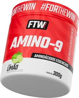 FTW AMINO-9 Suplemento Alimentar em Pó com Aminoácidos Essenciais (EAAs), 300g, Sem Glúten (Sabor Limão)
