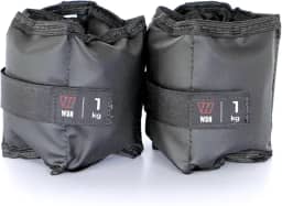 Par Caneleira Tornozeleira de Peso 1 kg WON Preto Fitness Academia Musculação Treino