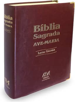 Bíblia letra grande - marrom