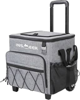 INSMEER Coolers e Bolsas Térmicas Com Rodas - 55 Latas/40 L