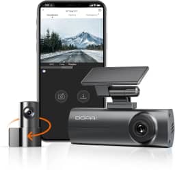 DDPAI N1 Dual Dash Cam Frontal Traseira 1296P+1080P Câmera para Carro com WiFi, Aplicativo, Supercapacitor, Visão Noturna, Sensor G, Gravação em Loops, Modo de Estacionamento 24 Hora (Sem Cartão SD)
