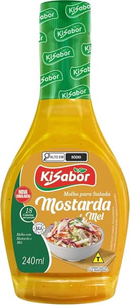 Molho para Salada, Sabor Mostarda e Mel, Kisabor, 240 Gramas