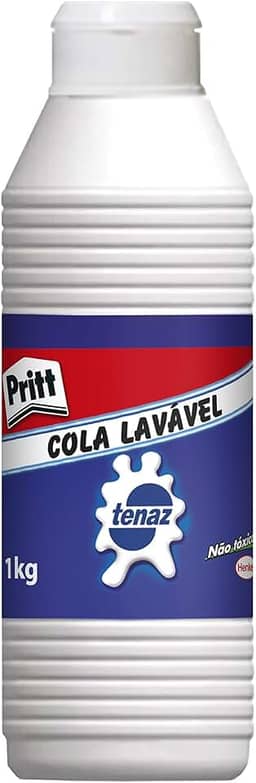 Cola Branca Pritt Tenaz, ideal para uso em casa, escola ou escritório, transparente, Cola escolar atóxica adequada para crianças, Embalagem 1x1kg