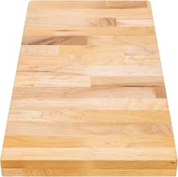DuraSteel Tampo de mesa de madeira maciça - Bancada de bloco de açougueiro de 61 x 30 cm - Tábua de corte de madeira natural para bancada de trabalho de cozinha, bancada, balcão de charcutaria