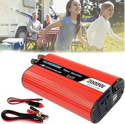 Power Inverter 2000 Watt Dc 12V 24V Para AC 110v 220v Inversor De Onda Senoidal Pura Com 2 Portas USB De Carga Rápida, Para Camping, Motorhomes, Caminhão, Barco,2000V,24vto110v,Collector88