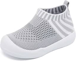 Sapatos e meias para bebês Engtoy Pantufas respiráveis antiderrapantes com sola de borracha macia, tênis para bebês meninos e meninas