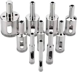 Broca Diamantada para Porcelanato 10 Peças - 6 a 30mm - Broca de Diamante para Vidro, Cerâmica, Mármore, Azulejo e Alvenaria