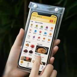 1 bolsa universal transparente à prova d'água para celular, tela sensível ao toque, uso ao ar livre, à prova de chuva, capa de proteção para celular