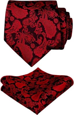 Conjunto de gravata floral casual com gravata Paisley