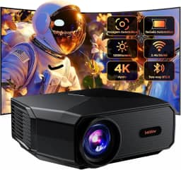 Bettdow Projetor 4k 8k 12000 Lumens Hd 1080p Compatível Completo De Android 9, Smart Projetores Retroprojetor Portatil 350 ANSI WiFi 6 BT5.0, Auto Correção Trapezoidal, Foco Automático