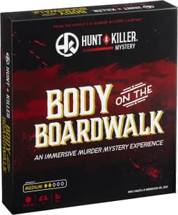 Hunt A Killer - Body On The Boardwalk, jogo de mistério de assassinato imersivo – Enfrente o caso não resolvido para desafio independente, encontro à noite ou com a família e amigos como detetives para noite de jogo, idade a partir de 14 anos