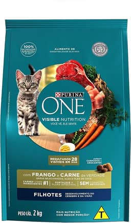Ração Gatos Filhotes PURINA ONE Frango e Carne 2kg