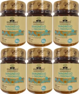 Magnésio L-Treonato Folhas & Raízes 60 Cápsulas Kit 6 Unidades