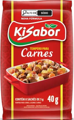 KiSabor Tempero Para Carnes Kisabor 8 Sachês De 5 Gramas