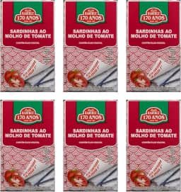 Sardinha em Lata Portuguesa Ramirez em Molho de Tomate - Tampa Abre Fácil - 125g - 6 Un.