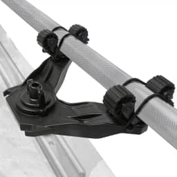 Acessórios de pesca de caiaque com suporte de pá duplo, acessórios de montagem de trilho de caiaque, suporte de vara de caiaque para pegas de remo, acessórios de trilho de caiaque, preto