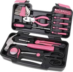 Apollo Tools Conjunto De Ferramentas Domésticas 39 Peças Rosa