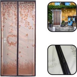 Tela Mosquiteira Magnética Porta 90x215cm Marrom FortMesh