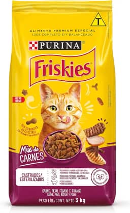 Purina Friskies Ração Gatos Castrados Friskies Mix De Carne 3Kg