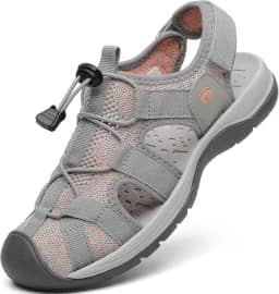 Sandálias esportivas femininas com bico fechado, malha para caminhadas, atividades ao ar livre, atléticas, casuais, caminhadas, sapatos aquáticos
