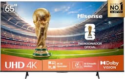 Hisense Smart TV 4K 65" Polegadas 65A6NV com Dolby Vision, HDR10, HLG, DTS Virtual X, Compatibilidade Alexa e Google Home
