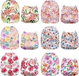 Mama Koala 1.0 Fraldas de pano para bebês, pacote com 6 apenas capas de bolso (sem inserções) - Fraldas de bolso laváveis e reutilizáveis de tamanho único para recém-nascidos e crianças pequenas