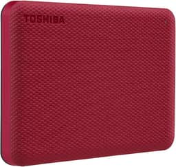TOSHIBA HD Externo Portátil 2TB Canvio Advance USB 3.0 Vermelho - HDTCA20XR3AA