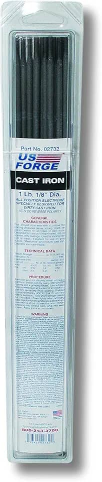 US Forge Eletrodo de ferro fundido 2732 Specialty 1/8" x 35,5 cm, 450 g #02732
