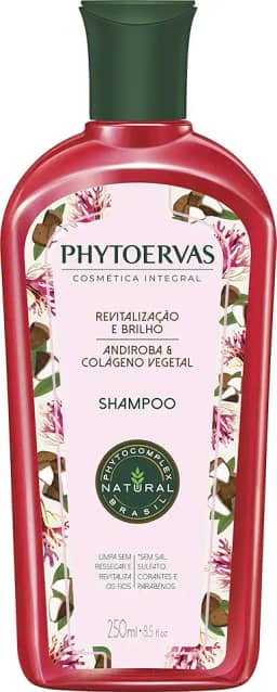 Phytoervas Shampoo Uso Diário 250 Ml Revitalização E Brilho Rosa