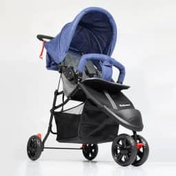 Carrinho De Bebê EasyGo Com Cesto 3 Rodas Até 15kg KaBaby - Azul