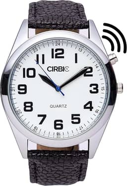 Relógio de voz grande e transparente para pessoas cegas, com deficiência visual ou idosas., Preto