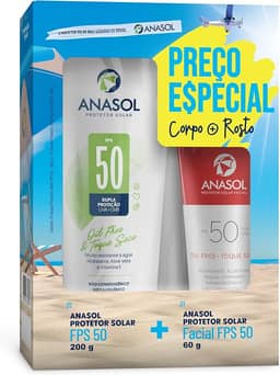 Anasol Conjunto Fps 50 Facial 60G + Fps 50 Corpo 200G