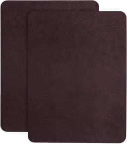 Fita adesiva para reparo de couro para sofá, 20 x 28 cm, 2 peças, assento de carro, cadeira de escritório, móveis de couro, kit de remendo de reparo de vinil para móveis (marrom acastanhado)