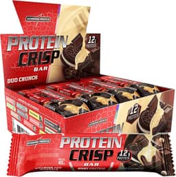 Integralmedica - Barra de Proteína Whey Protein Crisp Bar Duo Crunch - Snack Proteíco - Pré e Pós-Treino - Display com 12 Unidades