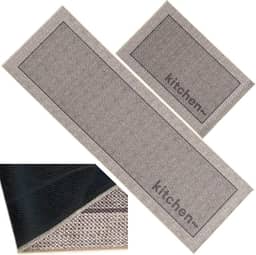Kit com 2 Tapete Passadeira Antiderrapante Cozinha Emborrachado NilosDecor