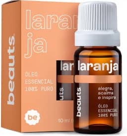 Oleo Essencial Laranja Doce – 100% Puro, Natural e Vegano – Revigora, Acalma, Alegra e Inspira – Para Difusor, Aromaterapia, Massagem, Banhos e Escalda-Pés – 10 mL, Beauts