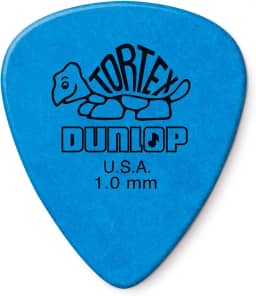 Palheta de guitarra azul padrão Tortex Dunlop 1,0 mm, pacote com 12