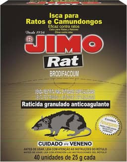 Raticida Iscas para Ratos e Camundongos 40X25G Jimo Rat Eficiente Pronto Uso Controle de Pragas